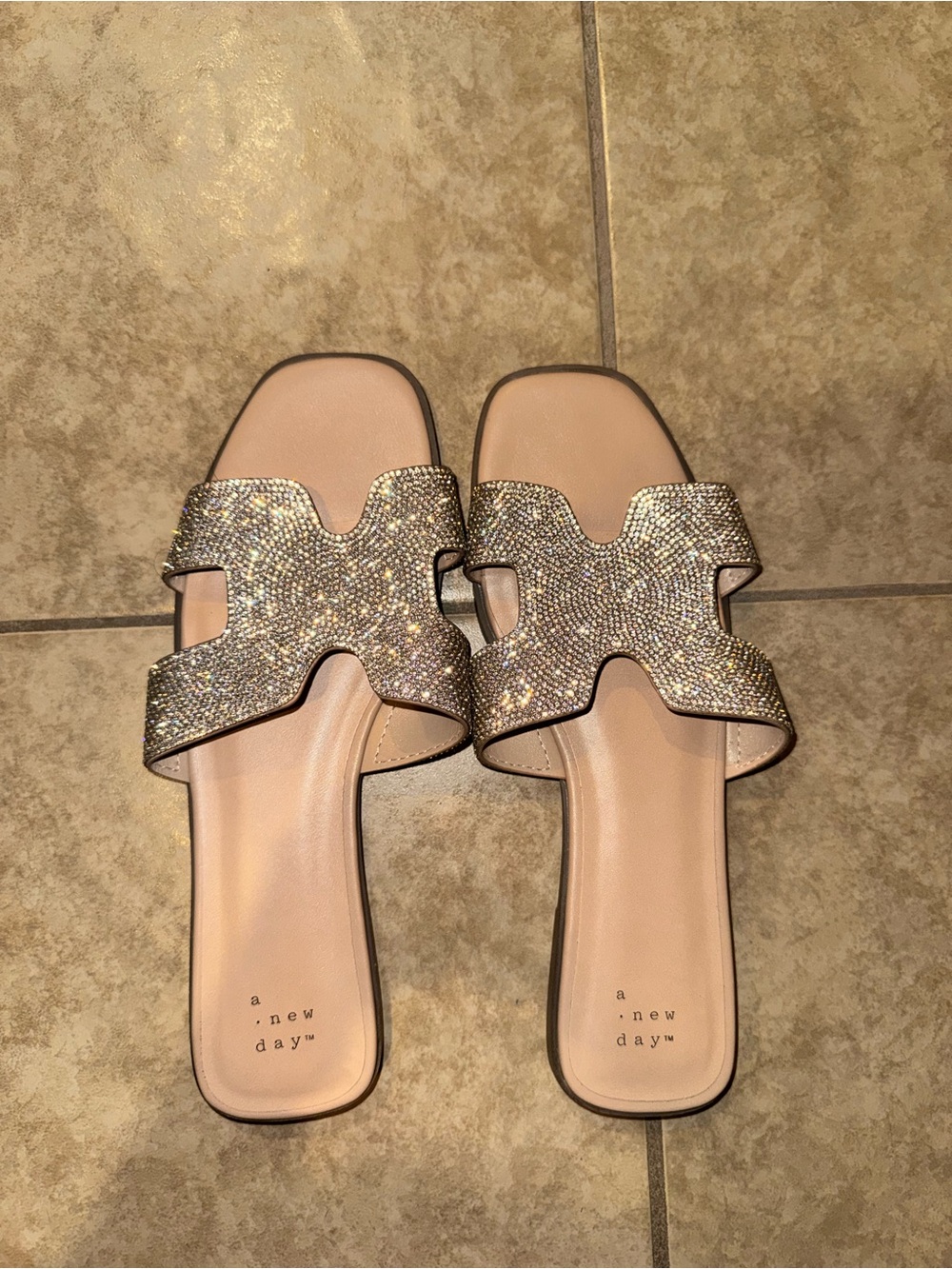 Target: A New Day Women’s Glitter Slide Sandals